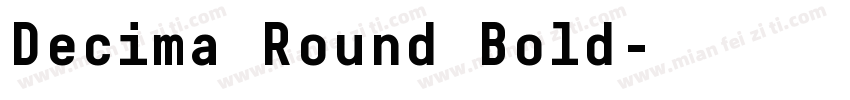 Decima Round Bold字体转换